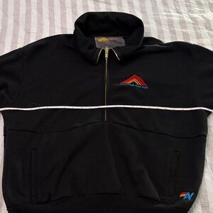 Aviator Nation Mountain Embroidery Half Zip Relaxed Sweatshirt